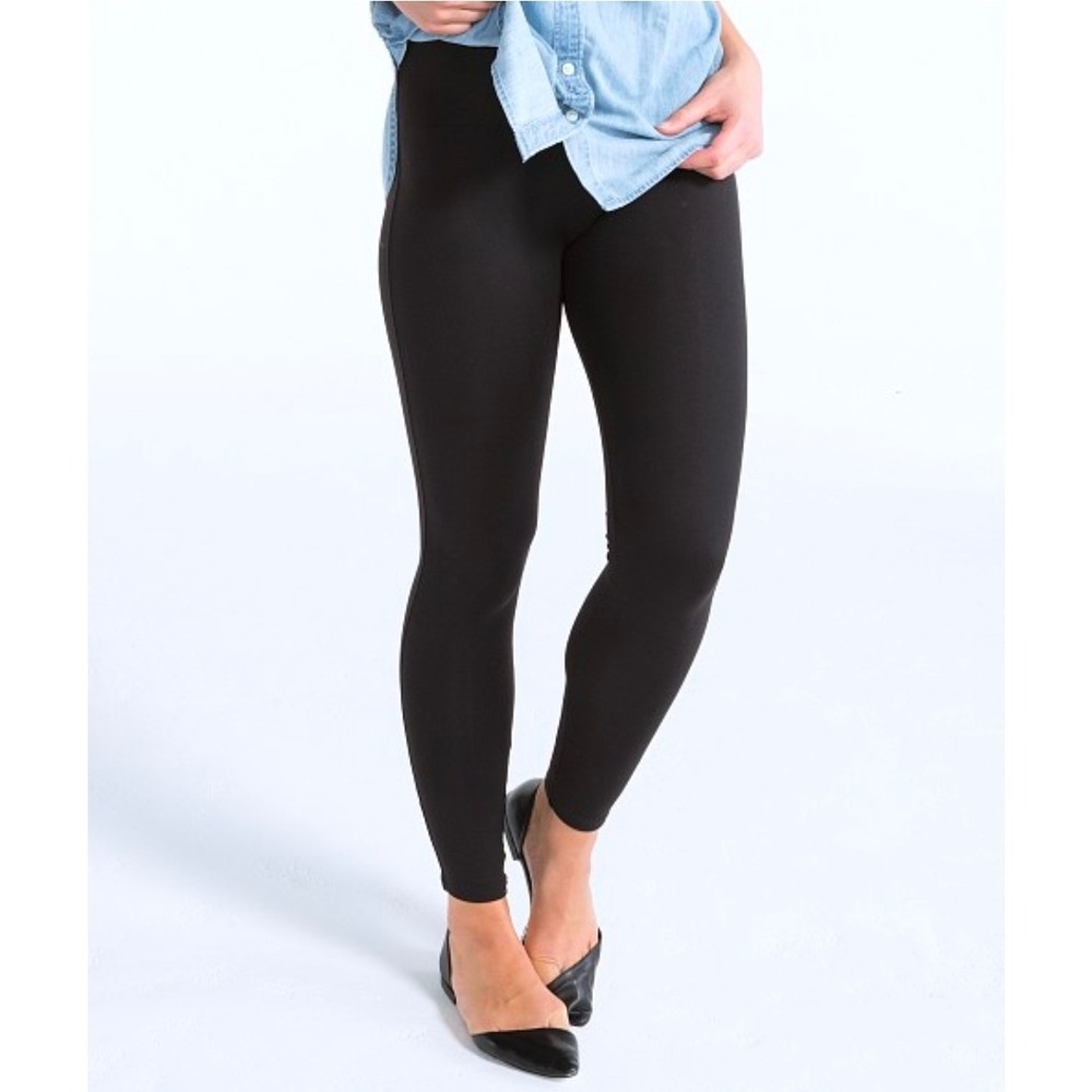 SPANX Essential Leggings Black High Waisted Seamless Shaping Large L/G